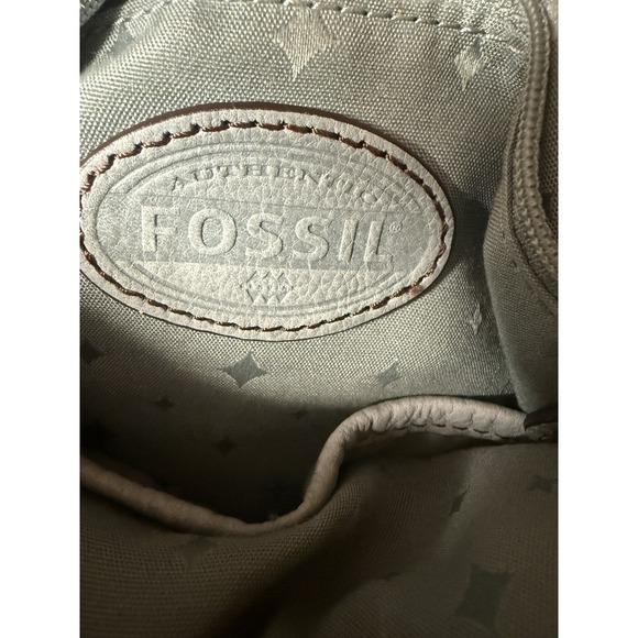 Fossil‎ Leather Crossbody Bag Turn Lock Key Charm Light Green Shoulder Purse - Picture 4 of 10